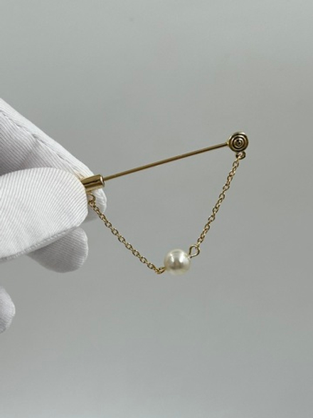 Брошь булавка с «жемчугом»