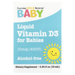 California Gold Nutrition, витамин D3 для детей в каплях, 10 мкг (400 МЕ), 10 мл
