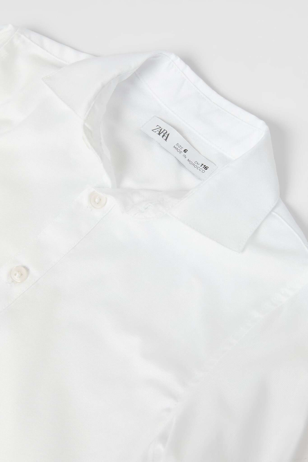 ZARA РУБАШКА ИЗ РЕЛЬЕФНОЙ ТКАНИ, БЕЛЫЙ