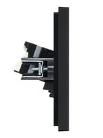 FORTE&PIANO Розетка компьютерная двойная RJ45 кат.5E FP133 черный IEK