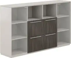 NZ-0316.GS.BT / Шкаф средний со стеклом мат., 4 ящ., обвязка GS, фасады BT / 2024х450х1200, обвязка GS, фасады BT, стекло матовое GLM