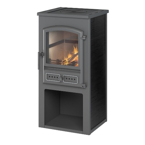 Камин ЭТНА (БКД) с плитой "Антрацит" Ø 115мм