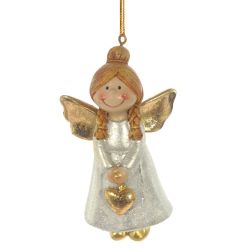 GAEM Украшение новогоднее "Ангелочек, L5,5 W3 H9 см, 3в.