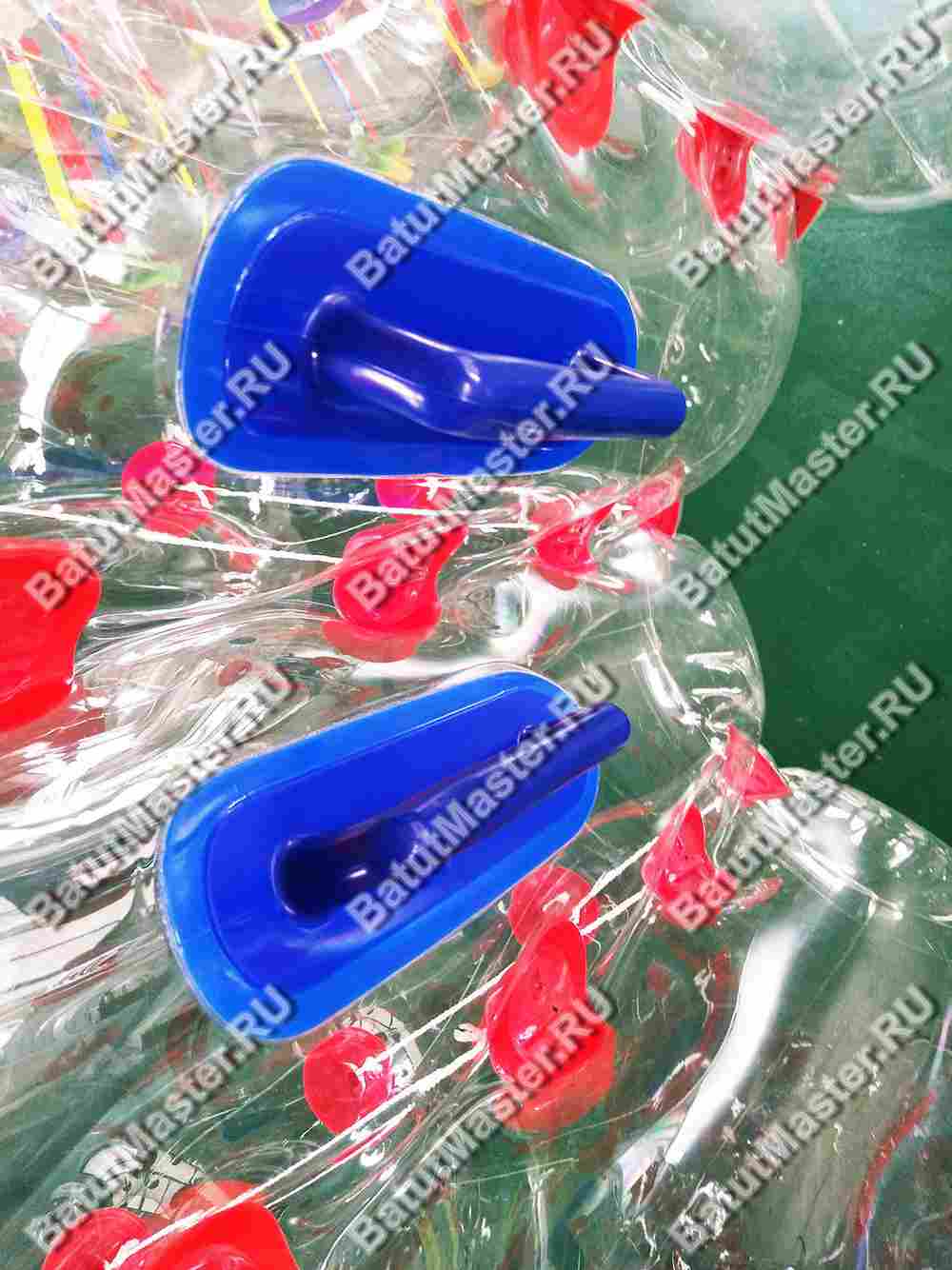 Бампербол ТПУ, диаметр 1 м, с красными держателями