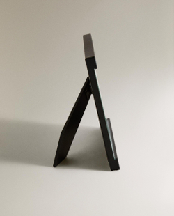 Zara Home Фоторамка из нержавеющей стали, цвет чёрный, 15.5 см