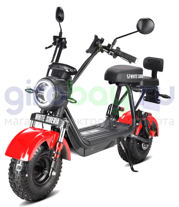 Электроскутер WHITE SIBERIA MINI R 1200w 2.0 - Красный фото 25 фото №27