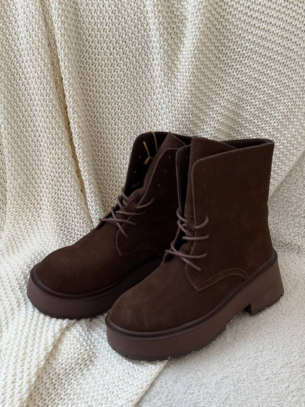 Ботинки из натуральной замши/Натуральный мех