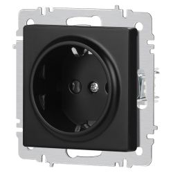 Розетка Intro Accent 6-202-05 2P+E Schuko 16А-250В IP20 СУ AL/CU антрацит | Intro