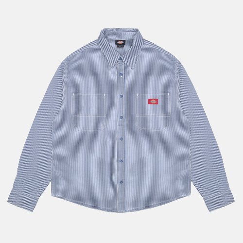 Рубашка мужская Dickies Hickory Long Sleeve Work Shirt 