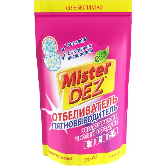 Отбеливатель-пятновыводитель Mister Dez Eco-Cleaning с активным кислородом 800 г