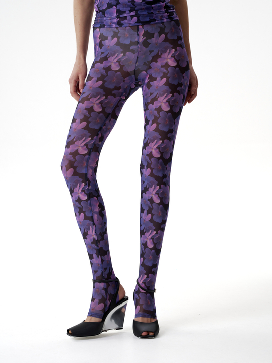 Леггинсы со штрипками из сетки "Violet"