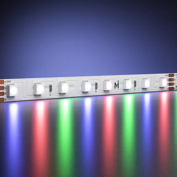 Светодиодная лента Ультра 24В 3838 8Вт/м Цветная (RGB) 5м IP 20 201130 Led Strip 201130