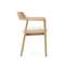 Стул Alocs из бежевой синели из массива дуба с натуральной отделкой FSC Mix Credit (съемный чехол)