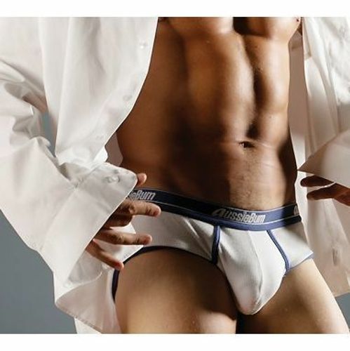 Мужские трусы брифы белые Aussiebum Patriot Brief White AB00078