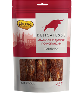 Мнямс Лакомство для собак "Мраморные джерки по-испански" 75гр.