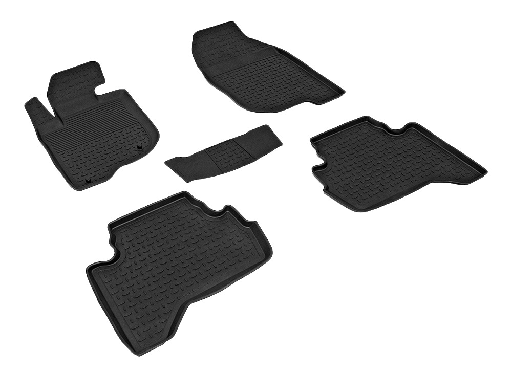 Резиновые коврики с высоким бортом для Mitsubishi L200 2006-2015 Seintex.83325