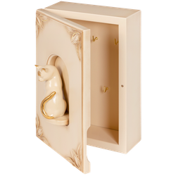 Полка - ключница Кошка Грация Айвори