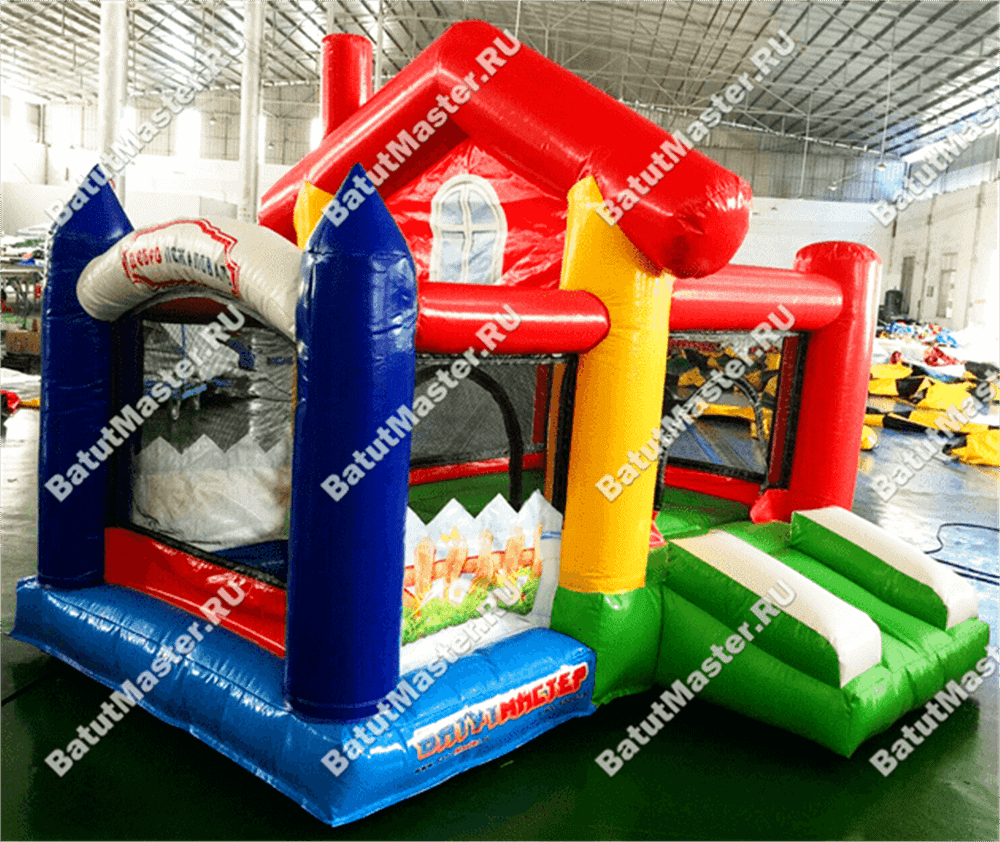 Детский надувной батут "Домик в деревне" 3*2.5*2.2 м