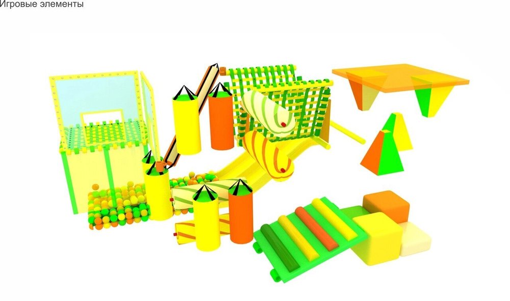 Детский игровой лабиринт «Теремок» 17,3 м² (4,9*3,7*2.5м)