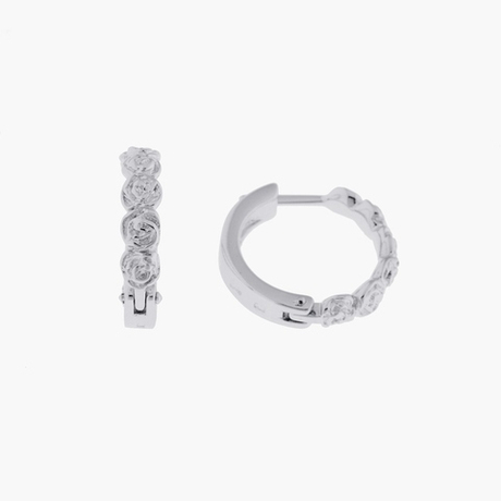 "Динора" серьги в серебряном покрытии из коллекции "Ботаника" от Jenavi с замком конго