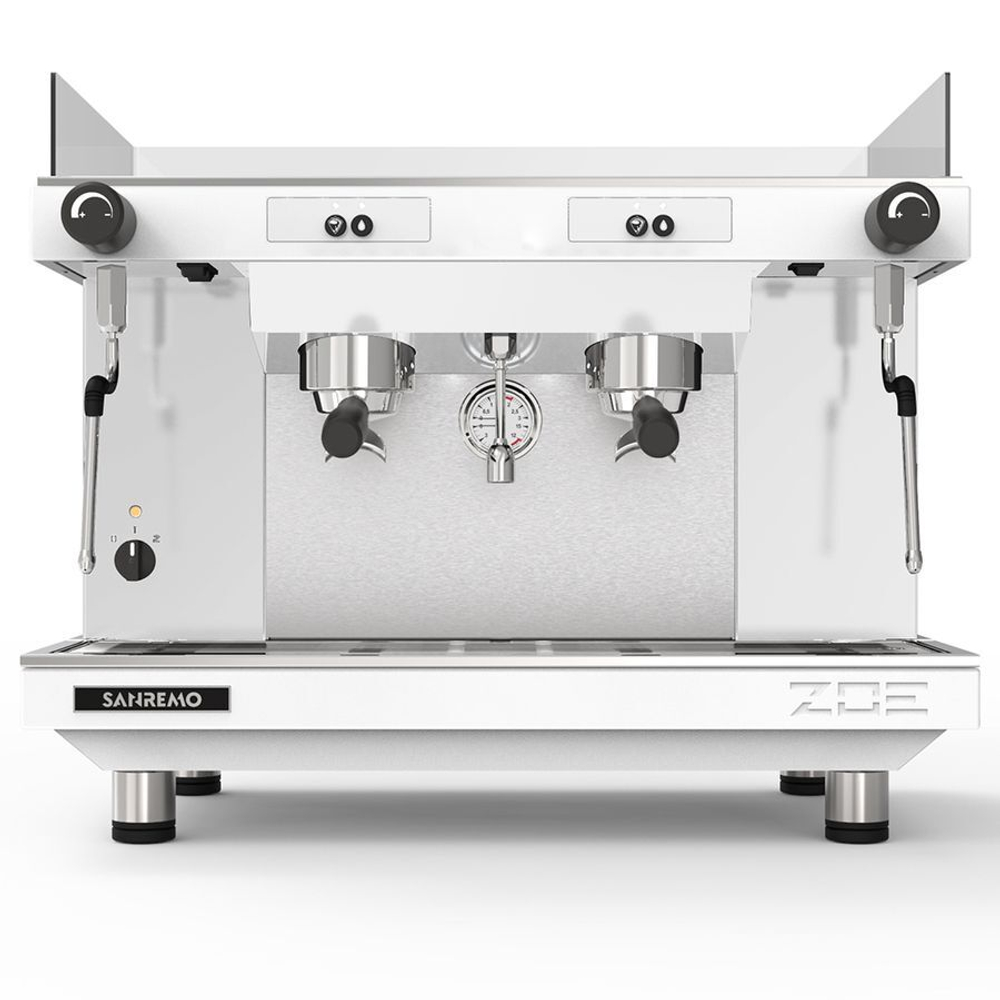 Кофемашина Sanremo Zoe SAP (полуавтомат) 2 высокие гр. белая