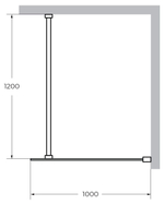 Душевая перегородка Cezares LIBERTA-L-1-100-120-GR-Cr