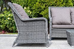 "Гляссе" лаунж-зона из искусственного ротанга, цвет графит