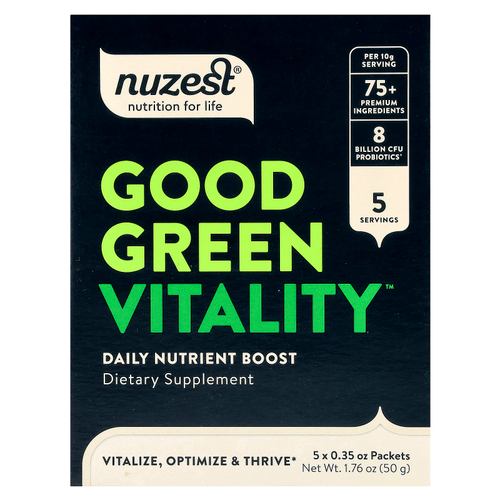 Nuzest, Good Green Vitality ™, 5 пакетиков по 10 г (0,35 унции)
