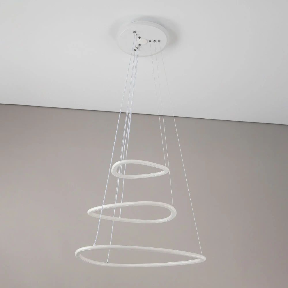 Citilux Неон Смарт CL731A330E RGB Умная подвесная люстра Белая