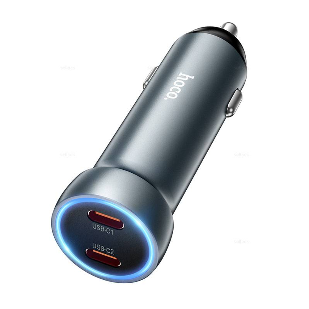 Автомобильное зарядное устройство Hoco Z54B PD60W(2C) (gold)