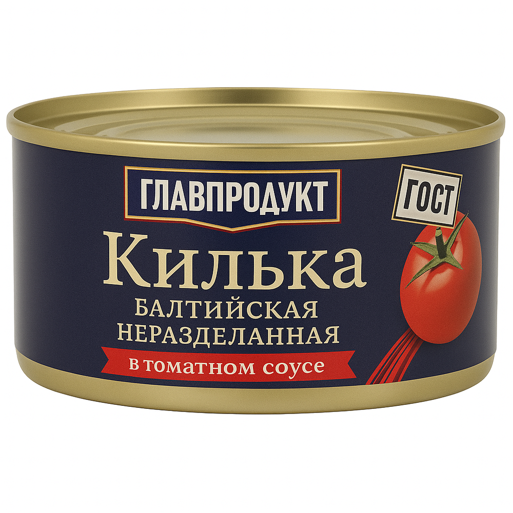 Килька в томатном соусе Главпродукт 240 гр
