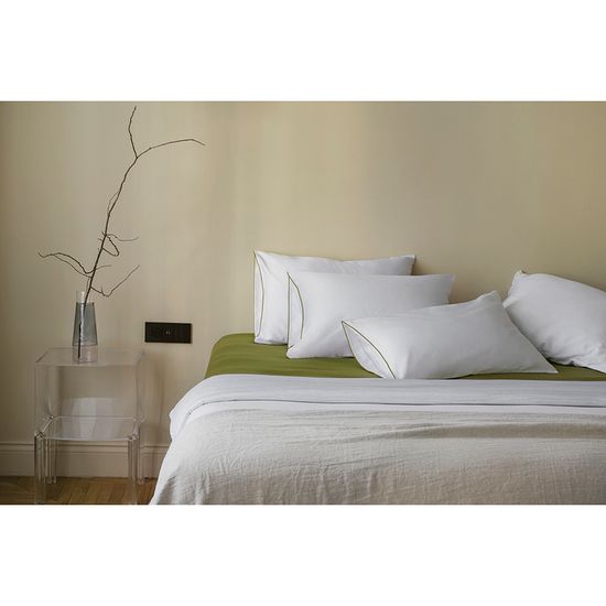 Комплект постельного белья из сатина из коллекции meditation, olive, 200х220 см