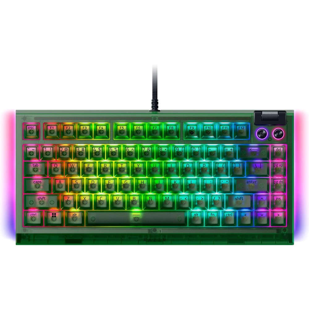 Клавиатура Razer BlackWidow V4 75% (Orange Switch), Phantom Green Edition - US Layout