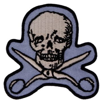 Нашивка Scissors skull - Отрезанный череп