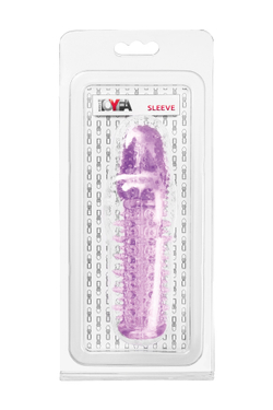 Насадка на пенис с ворсинками TOYFA Basic, TPE, фиолетовый, 13,5 см