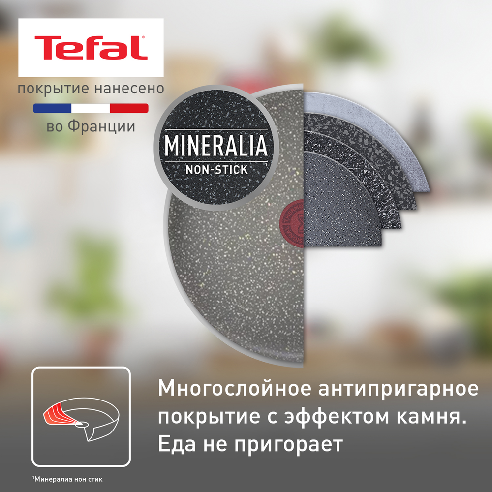Сковорода с крышкой Tefal Natural Cook 24 см 04234924