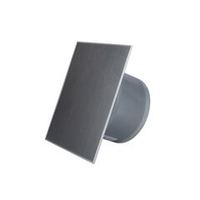 Энергосберегающий бесшумный вентилятор ММ-Р 07 UE металл квадрат 100 м³/час 5,5 Вт с обратным клапаном металл