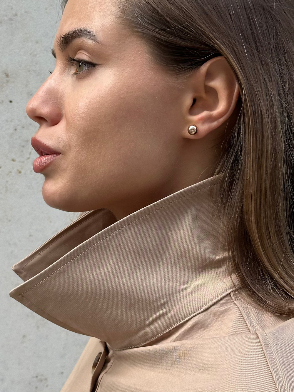 Серьги серебряные 925 ювелирные позолоченные пусеты