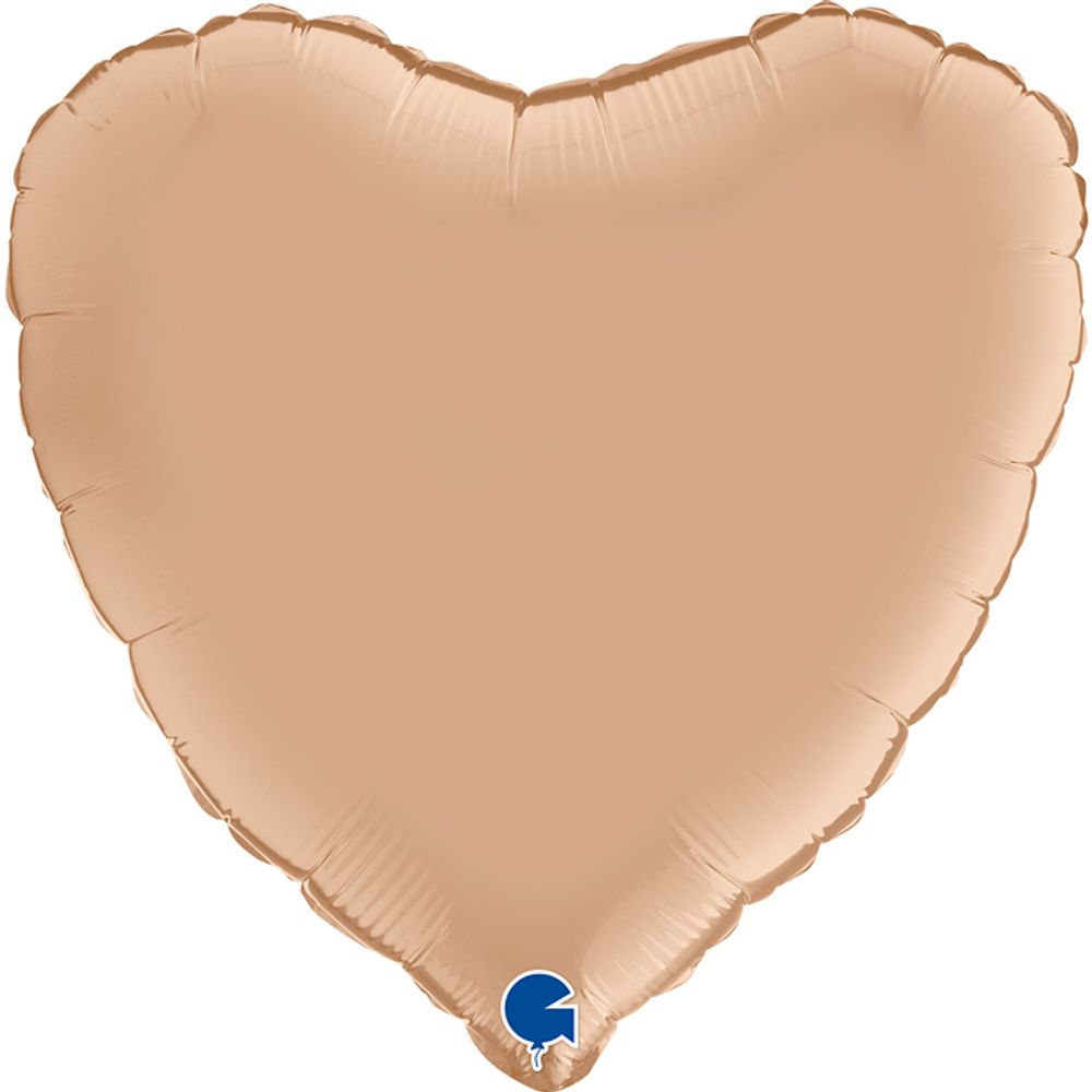Gr (18&#39;&#39;/46 см) Сердце, Белый песок, Сатин, 1 шт.