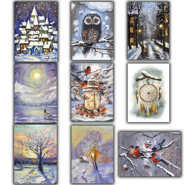 Набор открыток. Зима