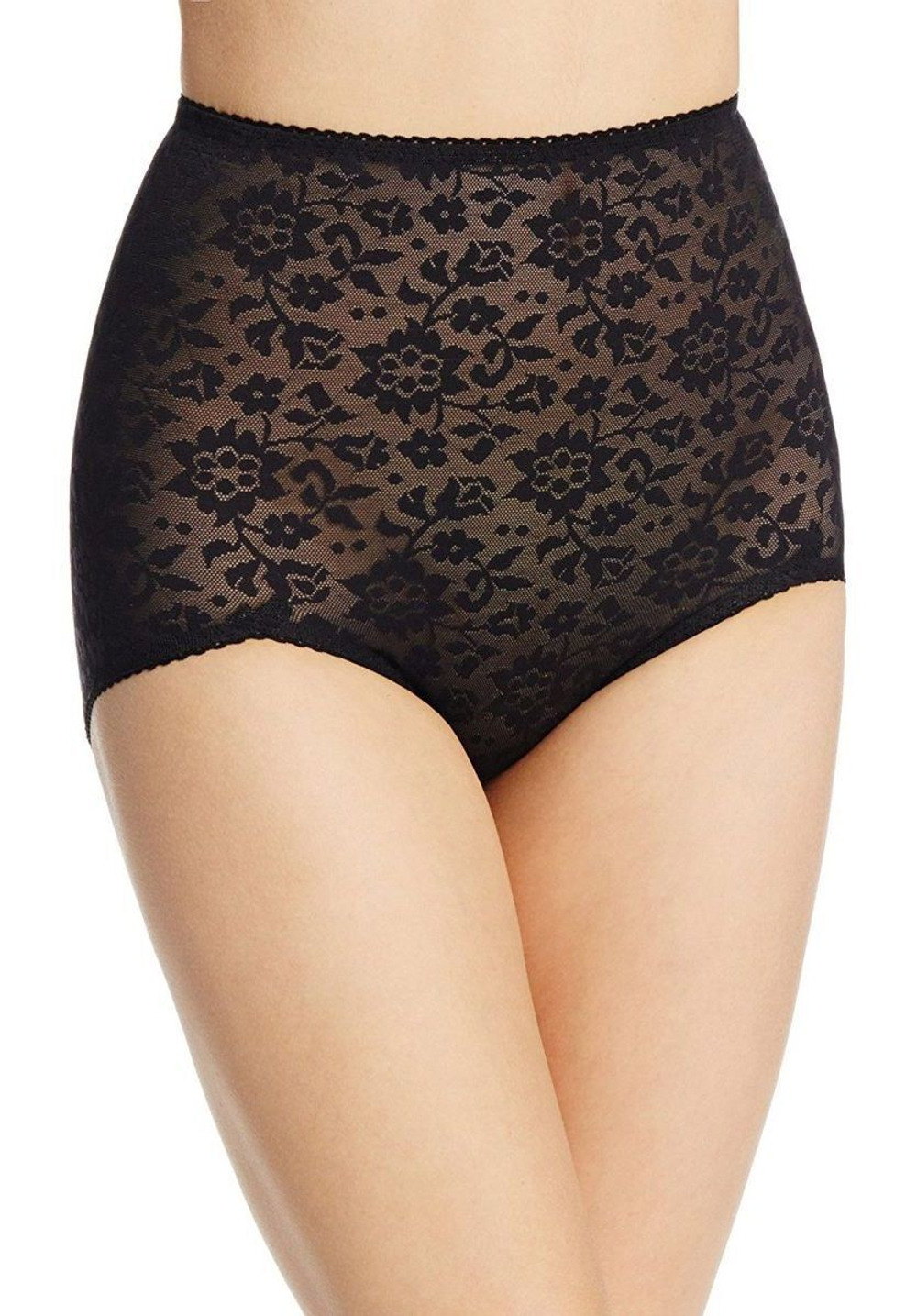 Высокие утягивающие трусы с цветочным рисунком (Размер: 4X) (Цвет: кофейный)