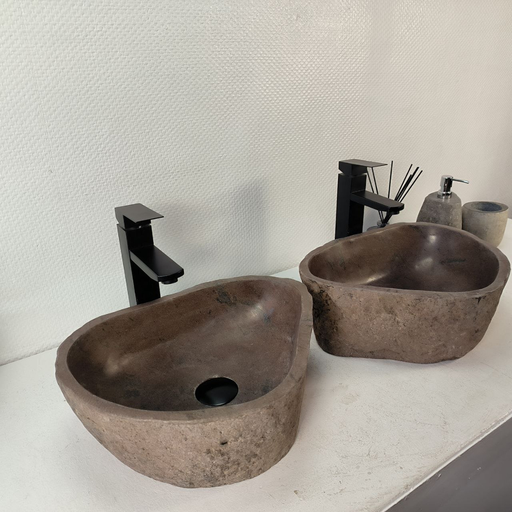 Раковина из речного камня ПАРА! RS-65361 41*33*14 0865