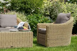 "Кон Панна" столик журнальный из искусственного ротанга, цвет соломенный