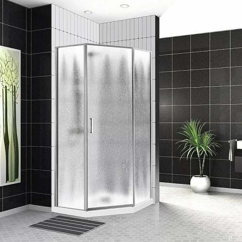 Душевой уголок BelBagno UNO-195-P-1-90-CH-CR 90х90 стекло шиншилла/профиль хром