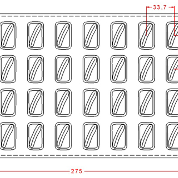 214 | Форма для шоколадных изделий (275*175мм)