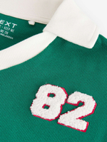 Футболка укороченная с воротником для девочки Next E44-407, Зеленый