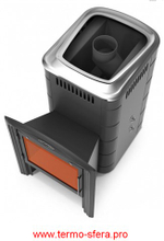 Печь для бани Тунгуска 2017 Carbon Витра ТО антрацит