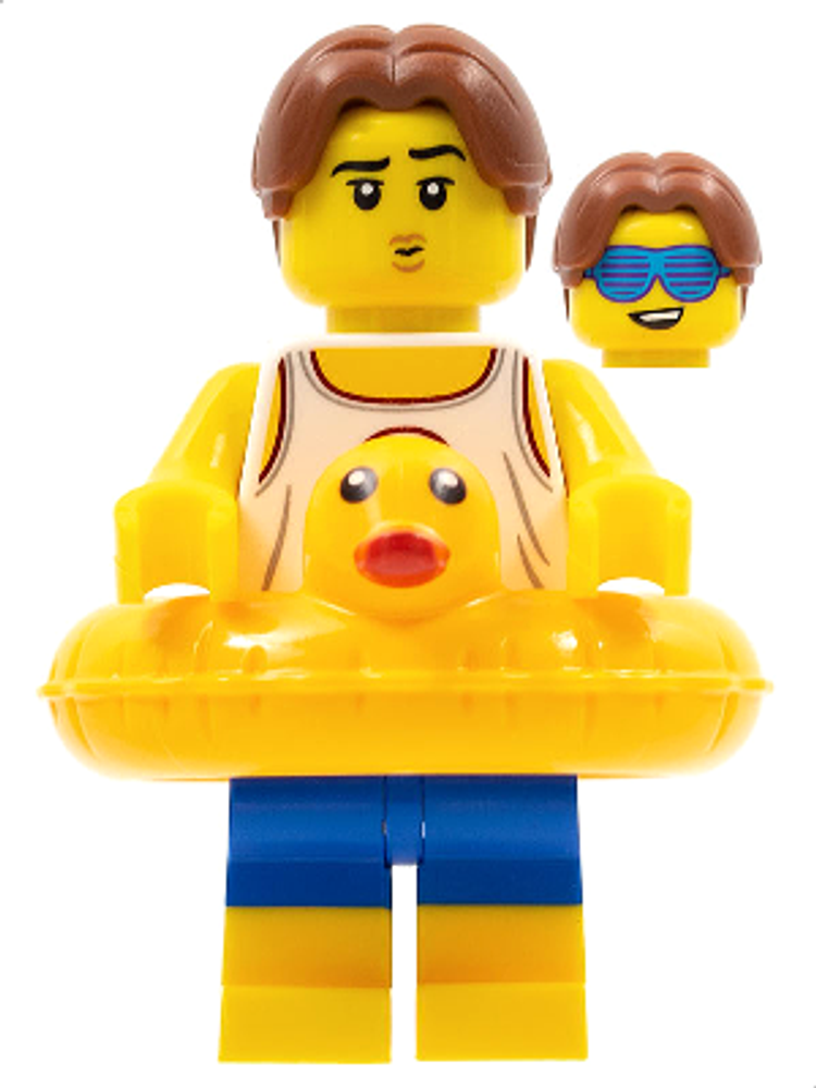 Минифигурка LEGO col338  Чувак на пляжной вечеринке