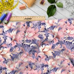 Ткань премиум шифон пастельная иллюстрация
