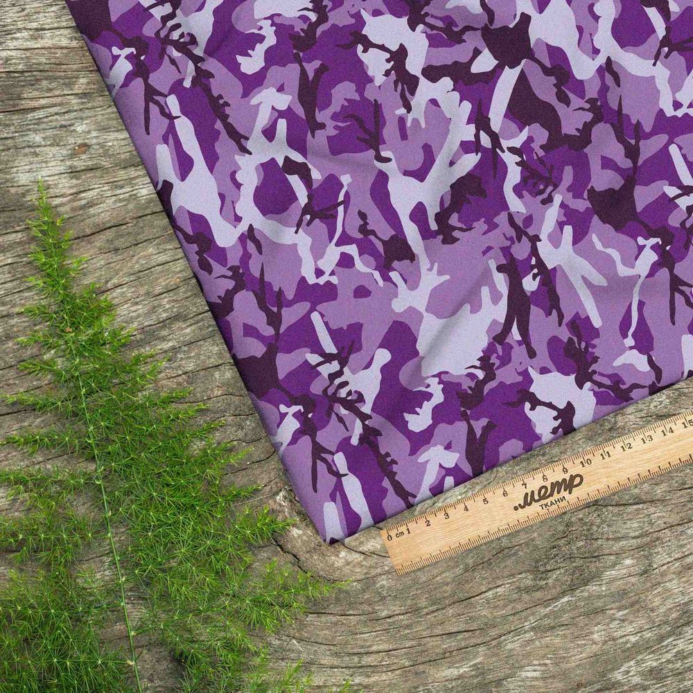 Ткань атлас фиолетовый милитари